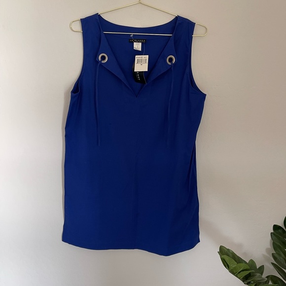 LA BLANCA Blue Swimsuit Coverup Size M NWT - Picture 2 of 5